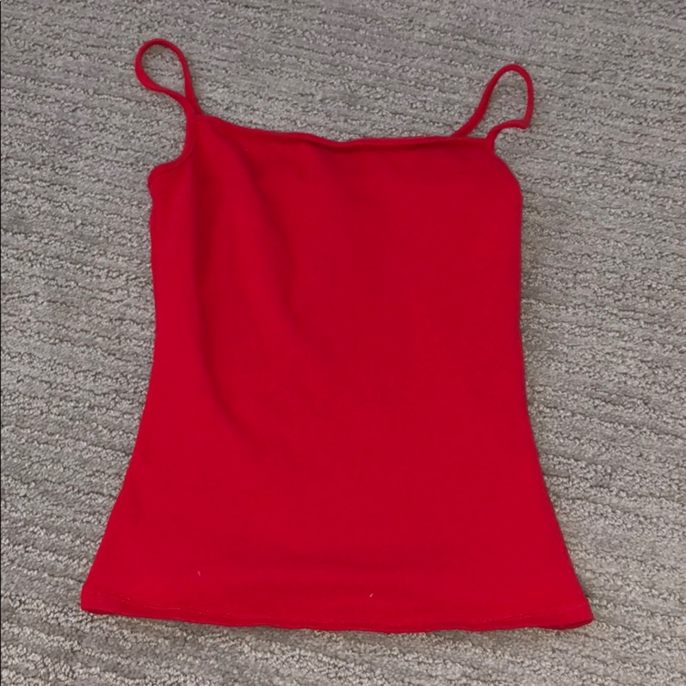 Garage red tank top